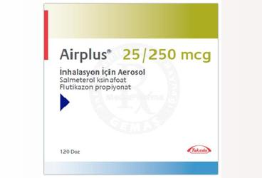 AIRPLUS 25/250 MCG INHALASYON ICIN OLCULU DOZLU AEROSOL 120 DOZ