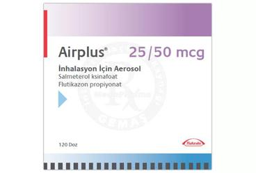 AIRPLUS 25/50 MCG INHALASYON ICIN OLCULU DOZLU AEROSOL 120 DOZ