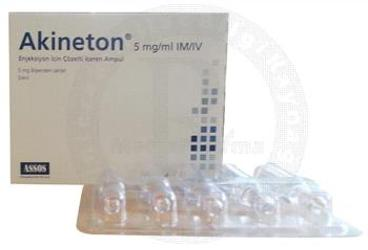 AKINETON 5 MG/ML ENJEKSIYON ICIN SOLUSYON ICEREN 1 ML X 5 AMPUL