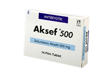 AKSEF 500 MG 14 FILM TABLET