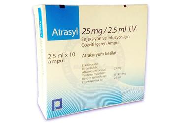 ATRASYL 25 MG/2,5 ML IV ENJEKSIYON VE INFUZYON ICIN COZELTI ICEREN 10 AMPUL