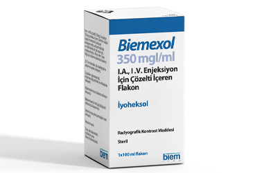 BIEMEXOL 350 MGI/ML IA, IV, INTRATEKAL ENJEKSIYON ICIN COZELTI ICEREN 100 ML 1 FLAKON