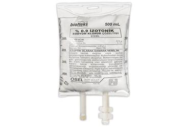 BIOFLEKS %0,9 IZOTONIK SODYUM KLORUR SOLUSYON 500 ML(PVC TORBA) SETLI