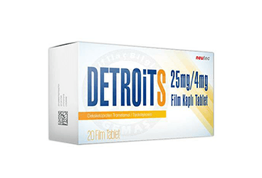 DETROITS 25MG/4MG FILM KAPLI TABLET (20 TABLET)