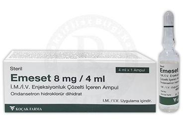 EMESET 8 MG/4ML IM/IV ENJEKSIYONLUK COZELTI ICEREN 1 AMPUL