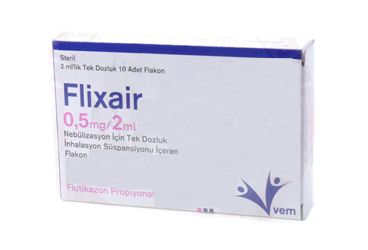 FLIXAIR 0,5 MG/2 ML NEBULIZASYON ICIN TEK DOZLUK INHALASYON SUSPANSIYONU ICEREN FLAKON (10 FLAKON)