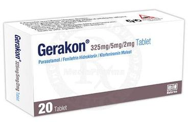 GERAKON 325 MG 20 TABLET